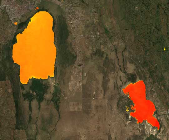 NDCI derived from 2018 geomedian