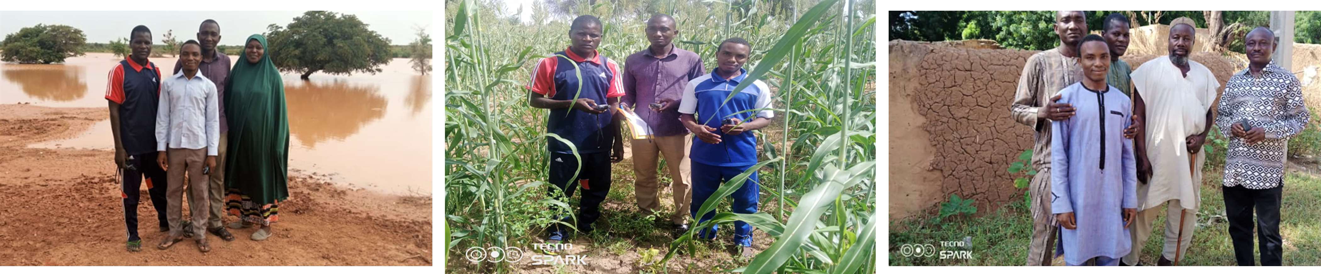 The team collecting field data in Niger